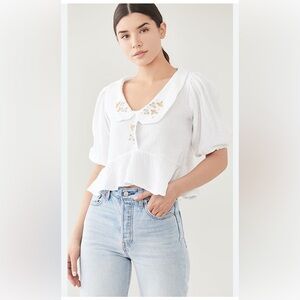 TACH Clothing LARINA NWT Embroidered Top Large